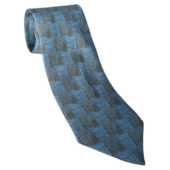 LANVIN PARIS TIE CRAVATE SILK FRANCE BLUE‎ - Picture 2 of 4
